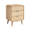 Modern Wooden Nightstand with Two Drawers and Sleek Design