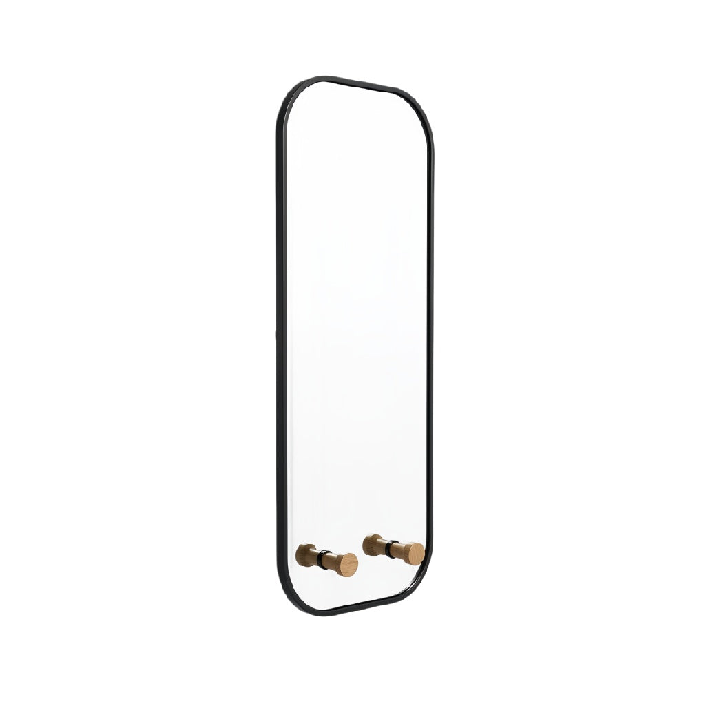 Sleek Modern Wall Mirror with Gold Accents and Minimalist Design